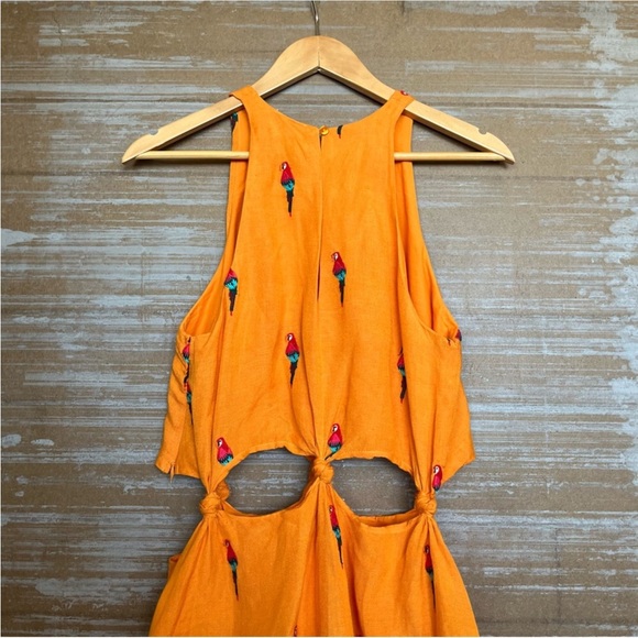 RARE Anthropologie Farm Rio Parrot Halter Maxi Dress - Picture 11 of 16